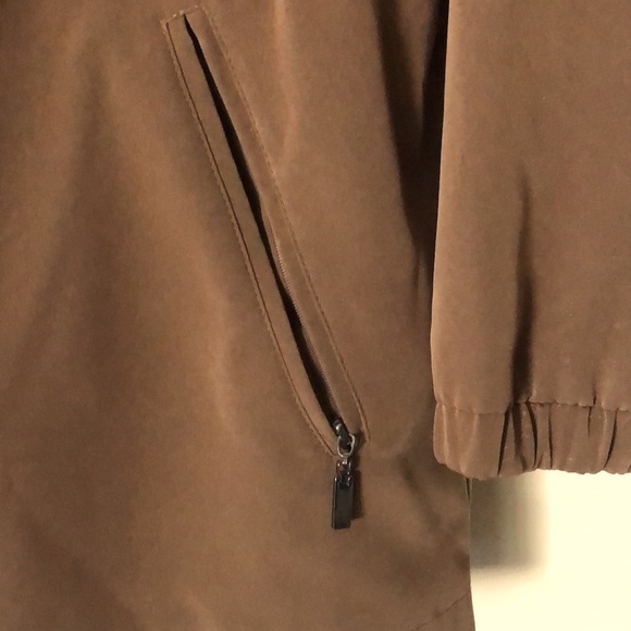 💦☔️Gallery All-weather coat! removable lining & hood! light brown! PreLoved! S/M - Picture 6 of 16